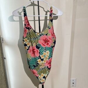 One Piece Swimsuit - Pink and Green